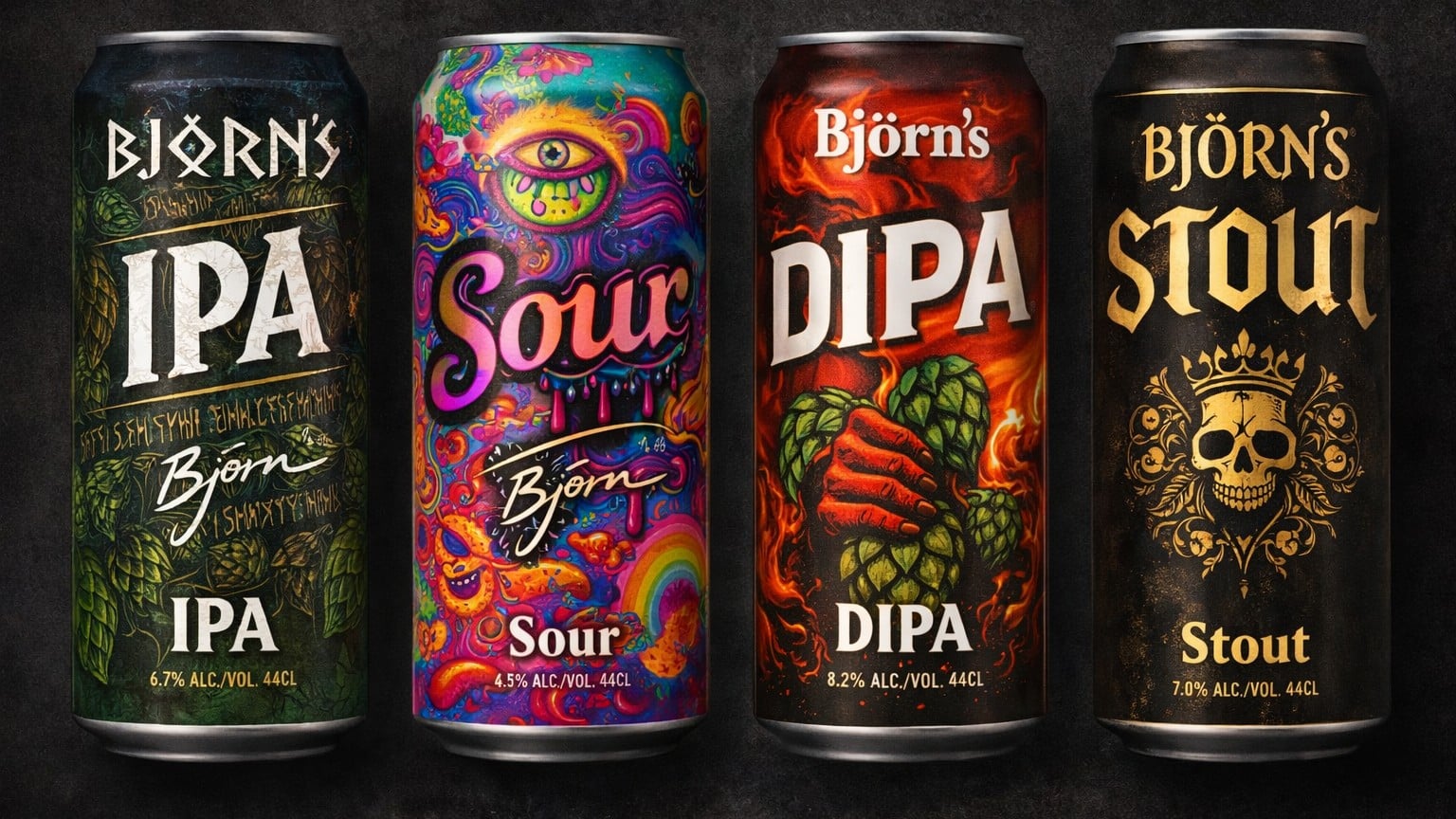 Fyra Sorter Fyra sorters öl från Björn Lundéns eget bryggeri