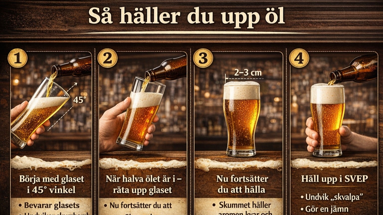 Så Häller Du Upp öl Steg För Steg Björn Lundén omgiven av ölburkar från hela världen