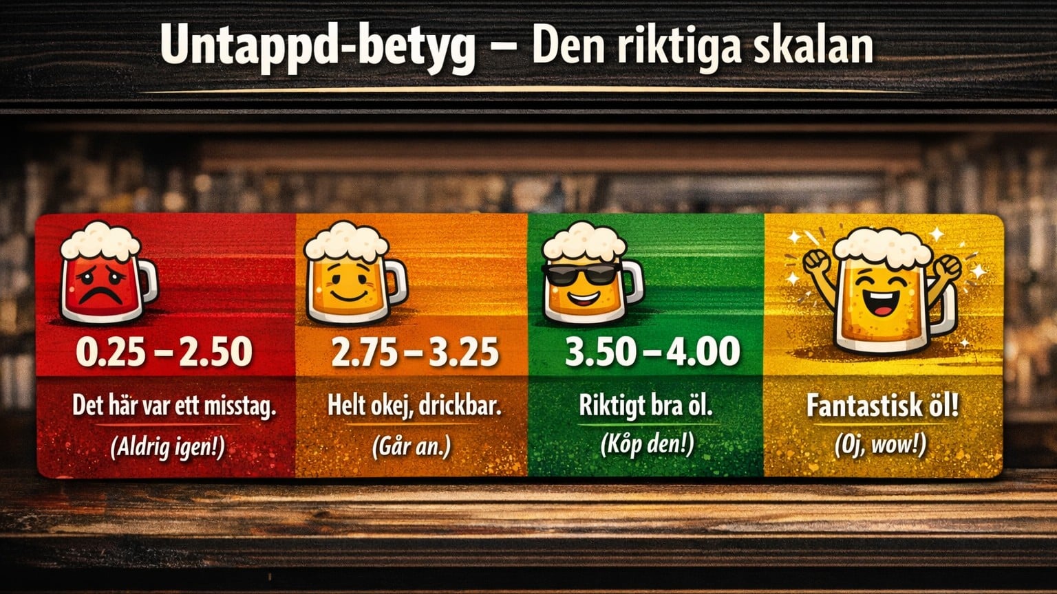 Untappd Skalan Untappd betyg skala