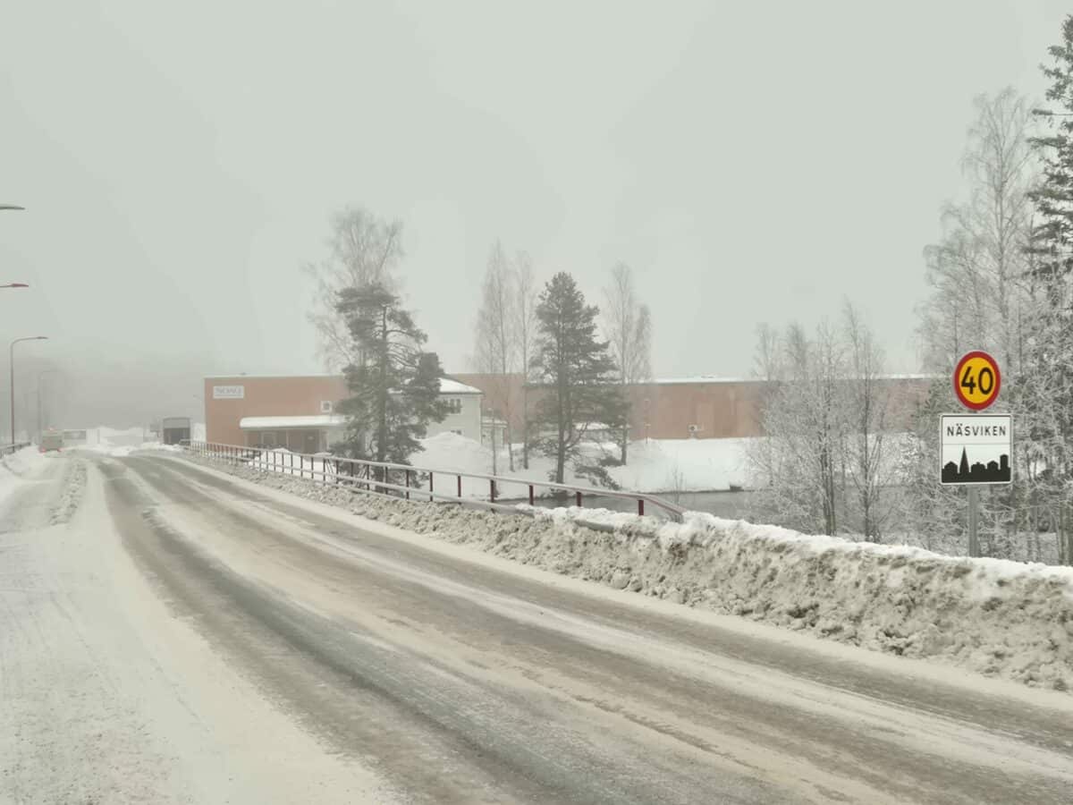 Bilbron vid Forsså Industriområde i Näsviken